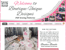 Tablet Screenshot of boutiqueuniquedesigns.com